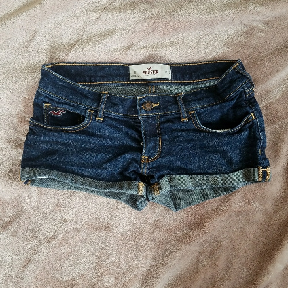 Hollister low rise denim short-shorts sz 0, 24